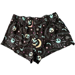 Nightmare Before Christmas Sleep/Lounge Shorts Size Small Soft & Cozy Black Jack